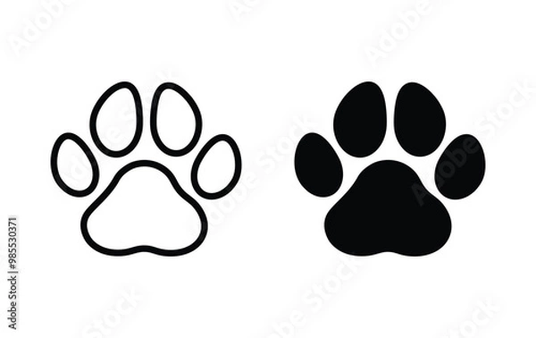 Fototapeta Paw Print icon vector illustration 