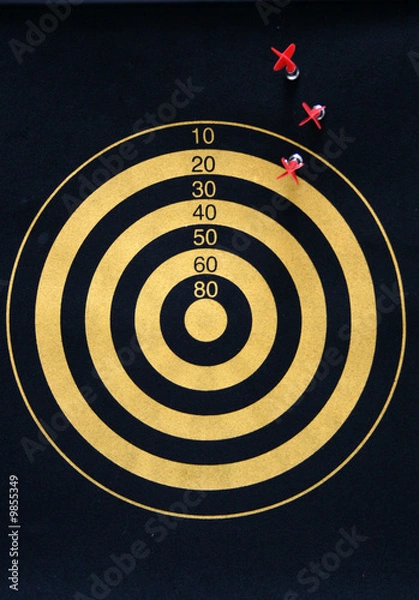 Obraz off mark on a darts board