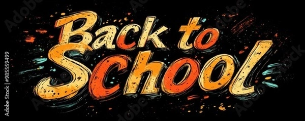 Obraz Graffiti-style back to school design with dynamic colors and expressive typography