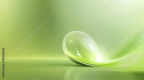 Fototapeta Bright, glowing green background with subtle gradients, offering an energetic and modern look.