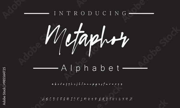 Obraz Elegant Script Signature Font for Wedding Invitations, Business Branding, and Fashion Projects