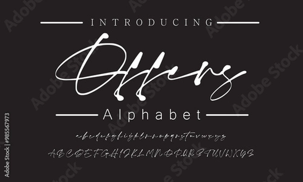 Obraz Stylish Handwritten Signature Font for Invitations, Business Cards, and Social Media Branding