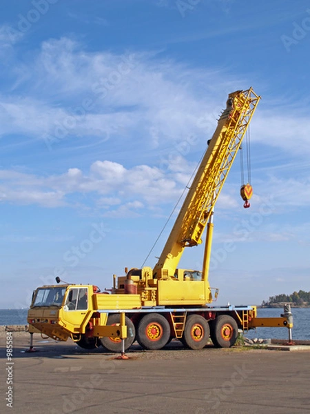 Obraz crane near the sea
