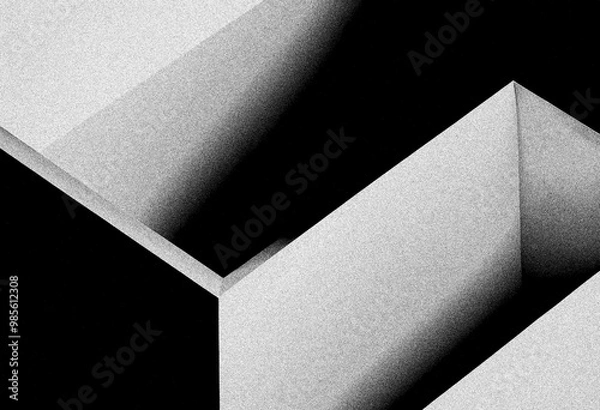 Obraz Abstract black and white gray grainy texture gradient background