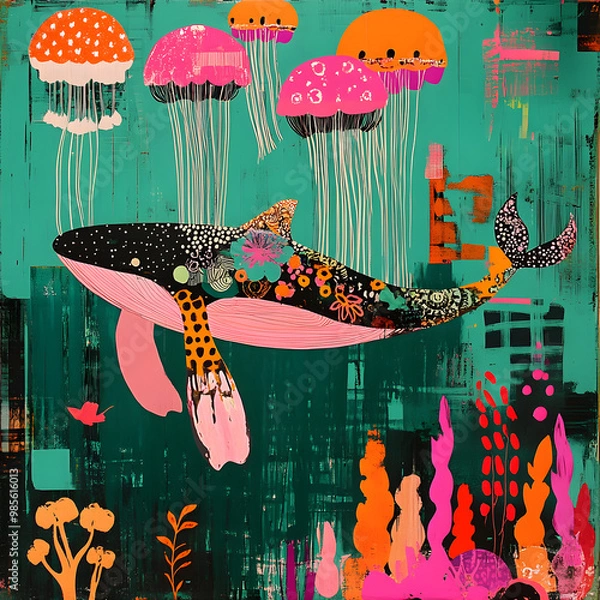 Obraz whale album cover