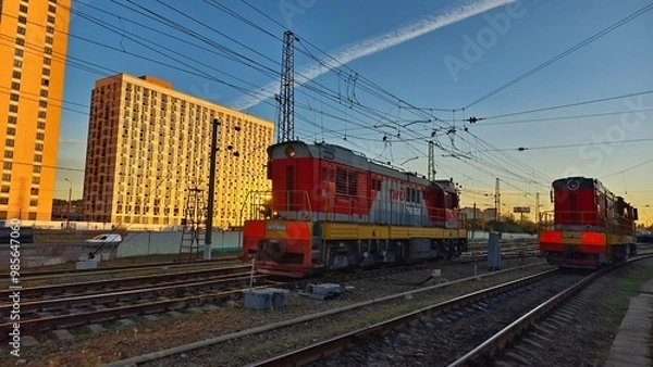 Obraz train on the railway