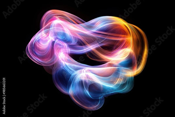 Fototapeta Softly Lit Curves on Dark Background