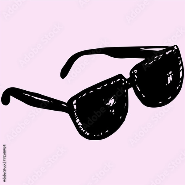 Obraz sunglasses, doodle style, sketch illustration