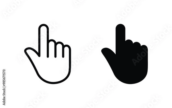 Obraz Hand cursor click icon vector