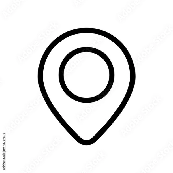 Fototapeta map pointer with pin icon 