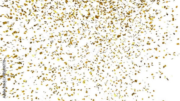 Fototapeta Gold Confetti background foreground cg +Alphachannel