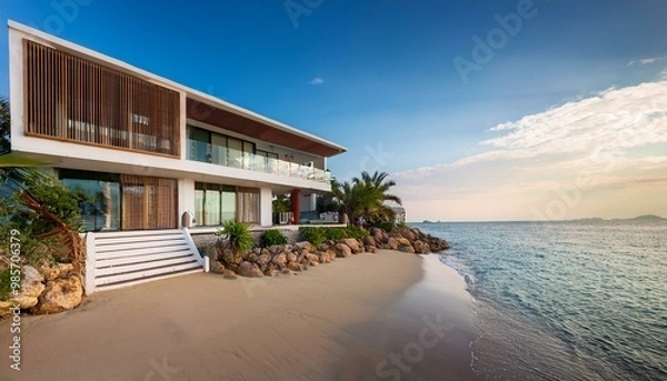Obraz Luxury modern Beach House by the shore