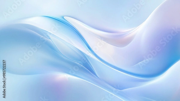 Obraz background design featuring soft, flowing waves in shades of blue and white, perfect for an Apple mobile phone wallpaper. gentle curves evoke sense of calm and tranquility