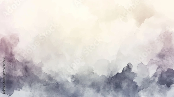 Fototapeta Abstract horizontal watercolor background. Hand drawn vector texture. Brush stroked painting pastel color watercolour