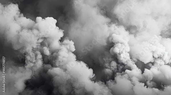 Obraz Monochrome smoke photography for creative projects