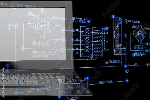 Obraz E-connection engineering technology.Working Engineer