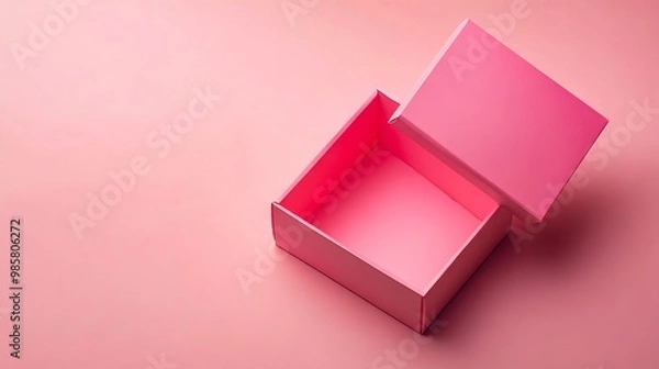 Fototapeta A pink box on a pink background