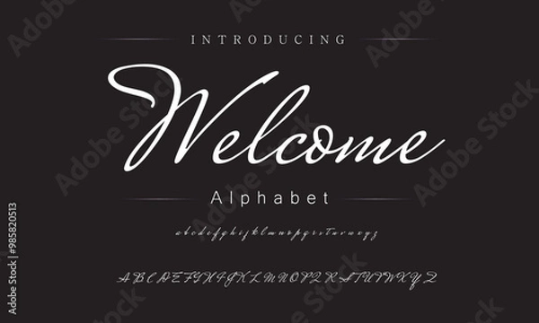 Fototapeta Luxury Handwritten Font for Signature Style