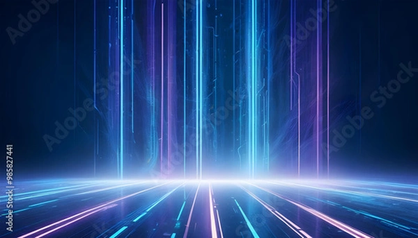 Fototapeta futuristic race speed glowing lines background