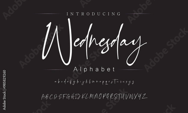 Fototapeta Modern Signature Font for Elegant Designs