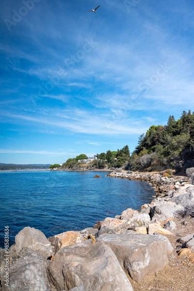 Obraz enrochement de l'étang de Thau