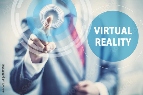 Fototapeta Virtual reality business concept image.