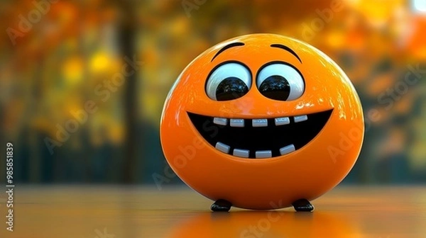 Obraz 3d emojii smiling , isolated -