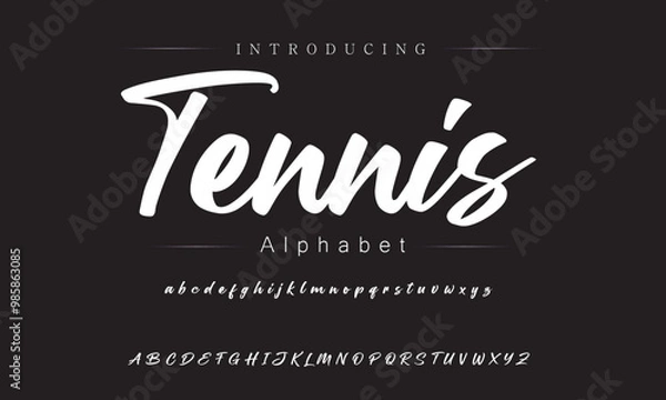 Obraz Unique Brush Script Font in Custom Greeting Cards