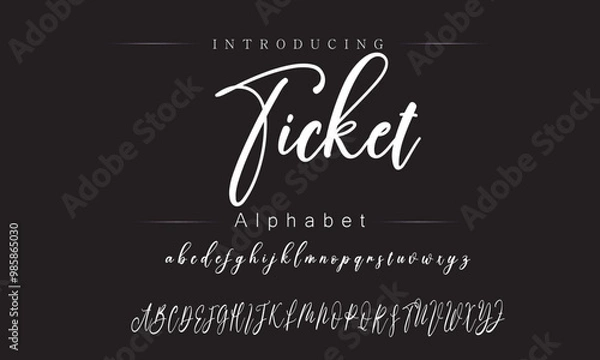 Fototapeta Dynamic Brush Script Font in Creative Digital Projects