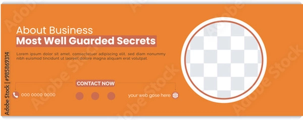 Fototapeta Facebook cover design template,Business promotion and corporate facebook cover template