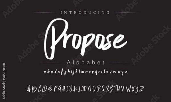 Fototapeta Elegant Brush Script Font for Unique Wedding Invites
