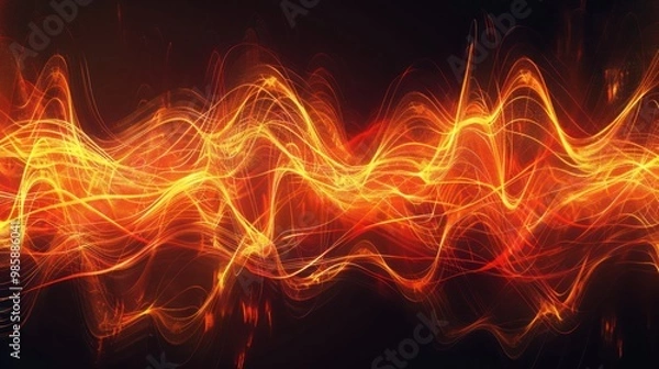 Fototapeta Abstract Fire Waves