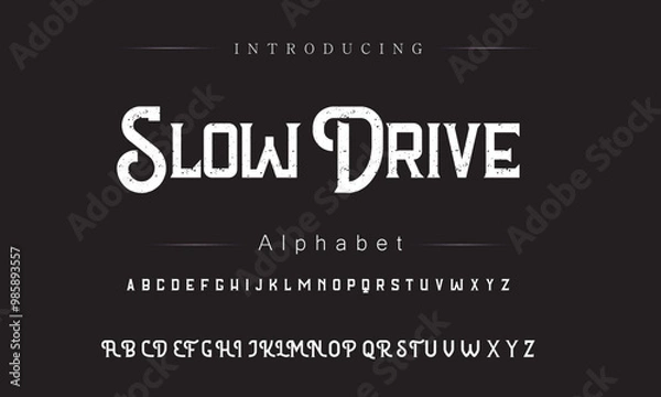 Fototapeta Unique Brush Typography Style