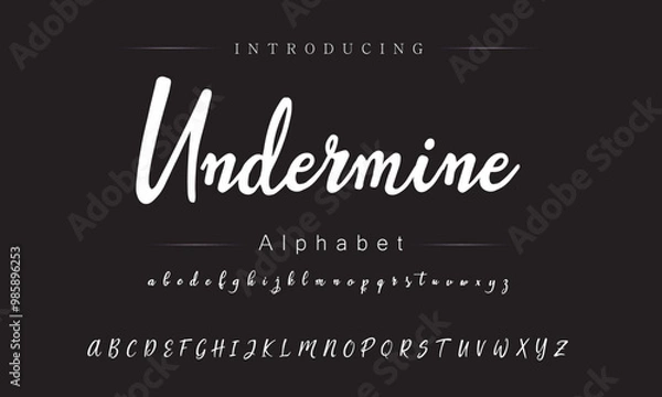 Obraz Expressive Brush Font Style