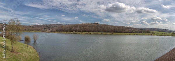 Obraz Panorama Landschaft von Nidda Stausee