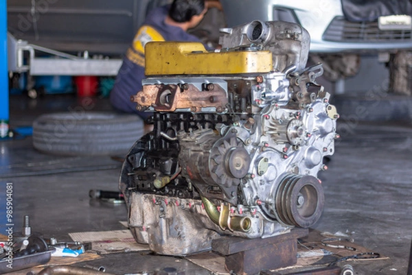Obraz Car engine repairing.