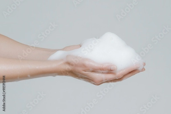Fototapeta hand with soap
