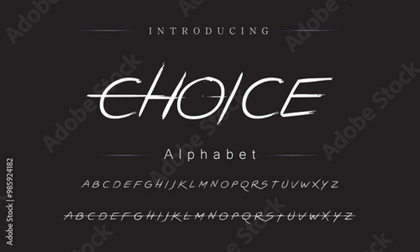 Fototapeta Dynamic Brush Font Styles