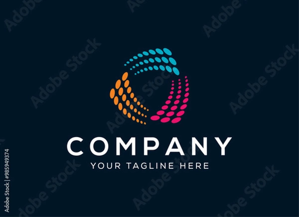 Obraz Colorful Tech Company Logo Design Vector-02