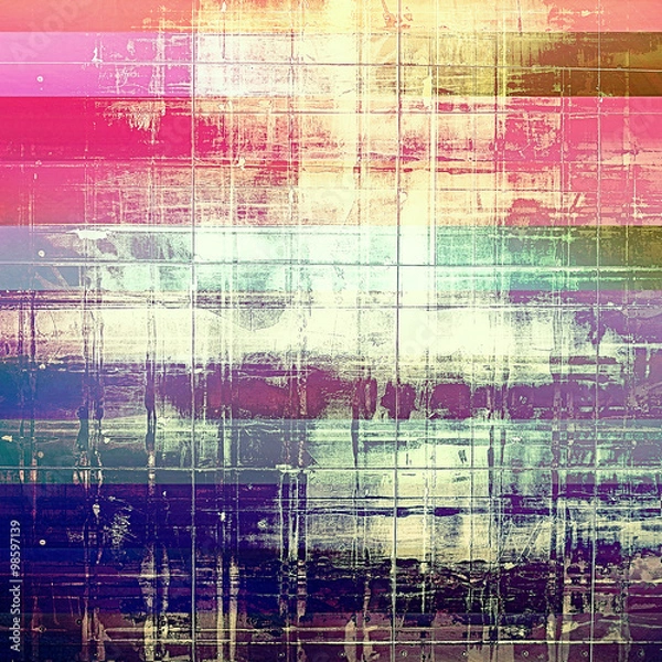 Obraz Old ancient texture, may be used as abstract grunge background. With different color patterns: brown; blue; purple (violet); white; pink