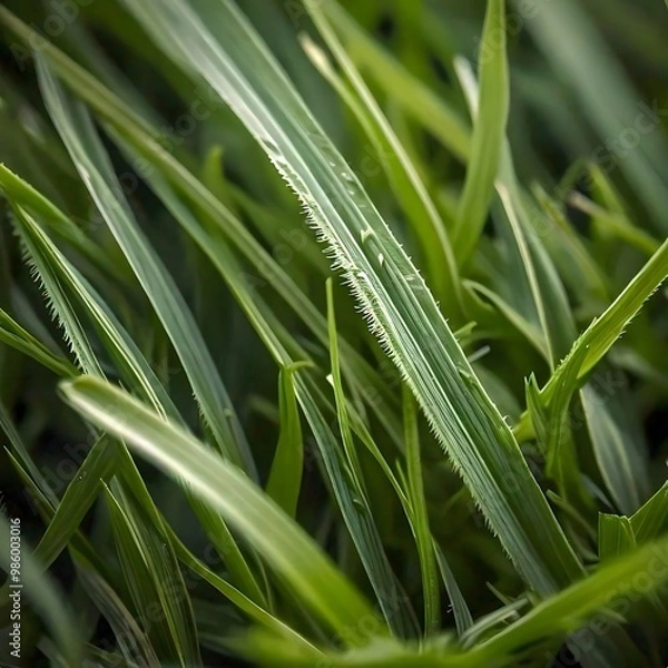 Fototapeta Plant Sprouting in Soil with Bright Sunlight