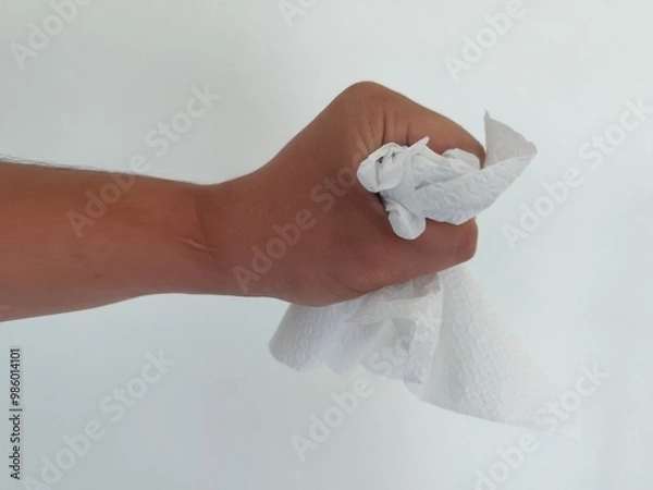 Obraz Fist squeezing paper