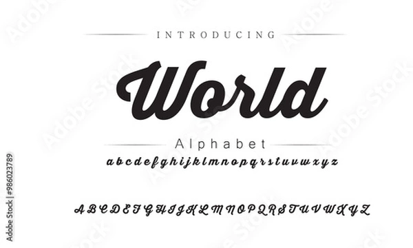 Fototapeta  Retro Playful Script Font