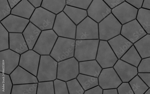 Fototapeta Abstract background of Voronoi texture. 3D rendering.