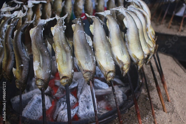 Obraz 鮎の塩焼き