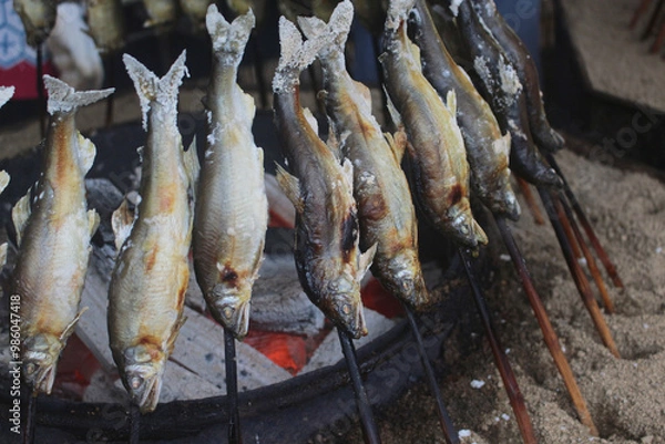 Obraz 鮎の塩焼き