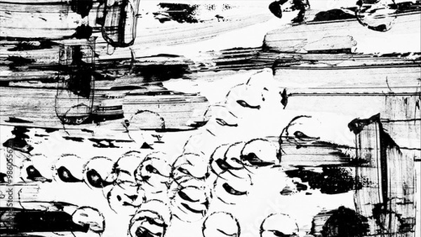 Obraz white paper background with black paint spots