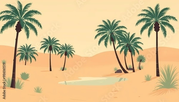 Fototapeta palm trees on the beach