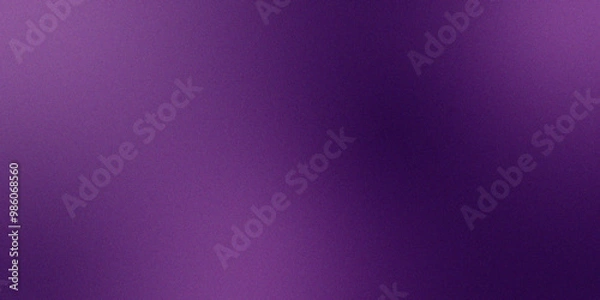 Fototapeta purple grainy background noisy color gradient banner dark textured poster header cover backdrop design. Purple color gradient background with smooth noise texture. Elegant background for a brand book.