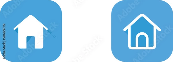 Obraz Home icons vector illustration